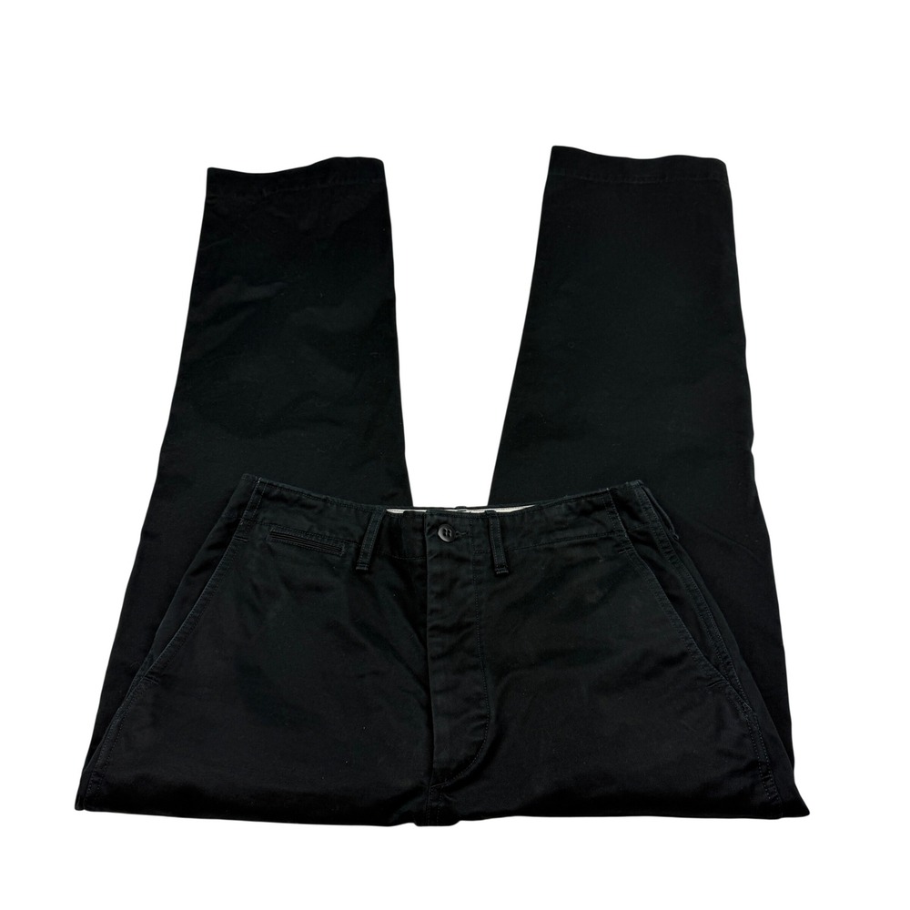 Buck Mason Mens 29x30 Black Heavy Cotton Officer Dobby Chino Field Pants BM14141